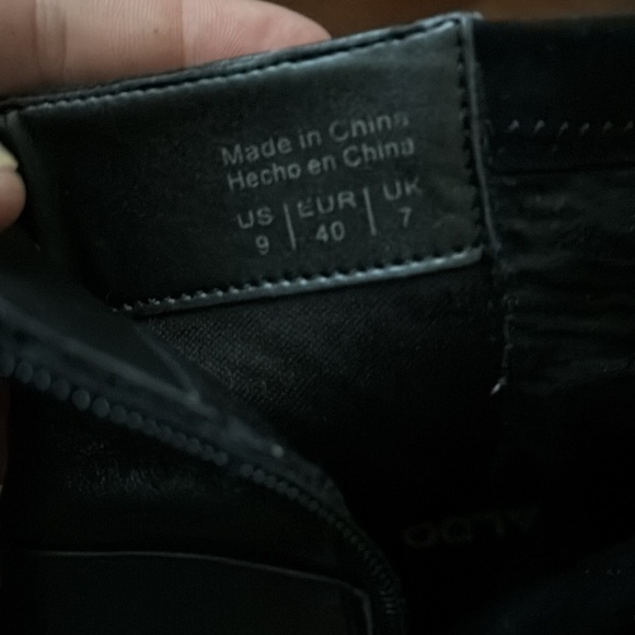 Aldo black patent Leather and Suede Boots size 9 - Picture 8 of 8